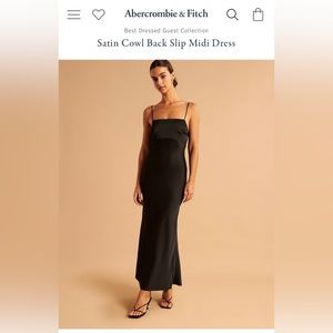 Abercrombie & Fitch satin cowl back dress